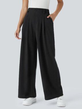 HALARA Flex High Waisted Pocket Wide Leg Work Pants